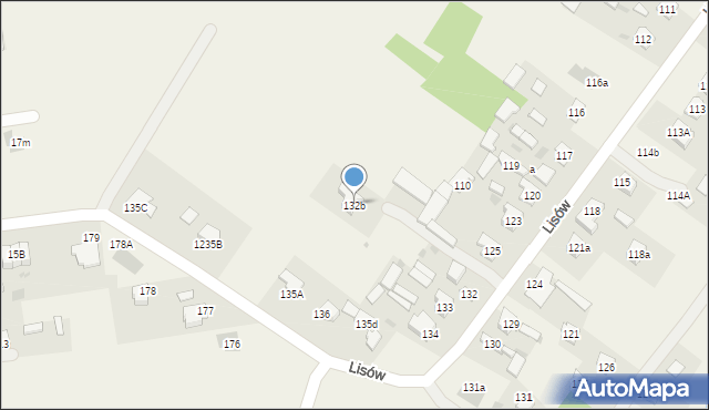Lisów, Lisów, 132b, mapa Lisów