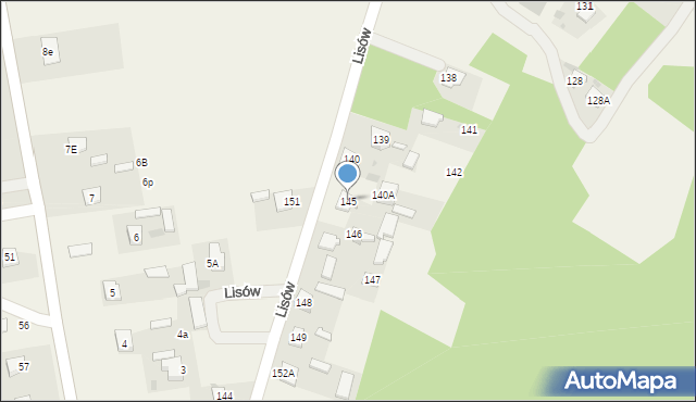 Lisów, Lisów, 145, mapa Lisów