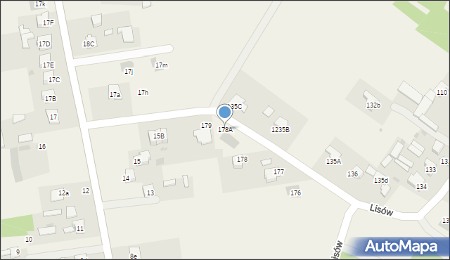 Lisów, Lisów, 178A, mapa Lisów