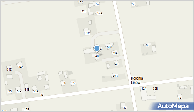 Lisów, Lisów, 48, mapa Lisów