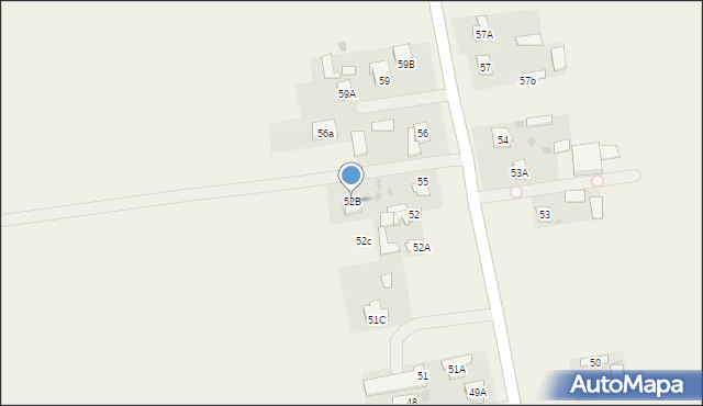 Lisów, Lisów, 52B, mapa Lisów