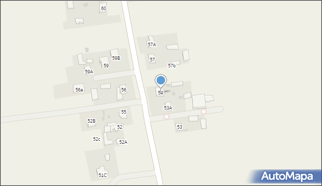 Lisów, Lisów, 54, mapa Lisów