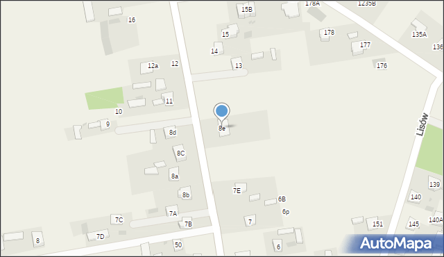 Lisów, Lisów, 8e, mapa Lisów