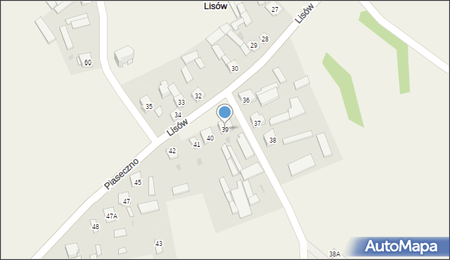 Lisów, Lisów, 39, mapa Lisów