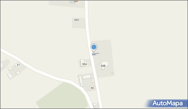 Lisów, Lisów, 68C, mapa Lisów