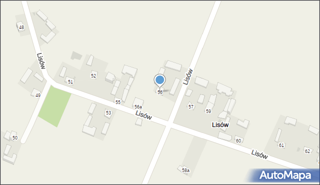 Lisów, Lisów, 56, mapa Lisów