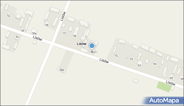 Lisów, Lisów, 60, mapa Lisów