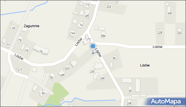 Lisów, Lisów, 66, mapa Lisów
