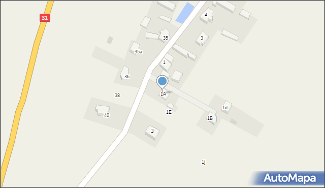 Lisów, Lisów, 1A, mapa Lisów