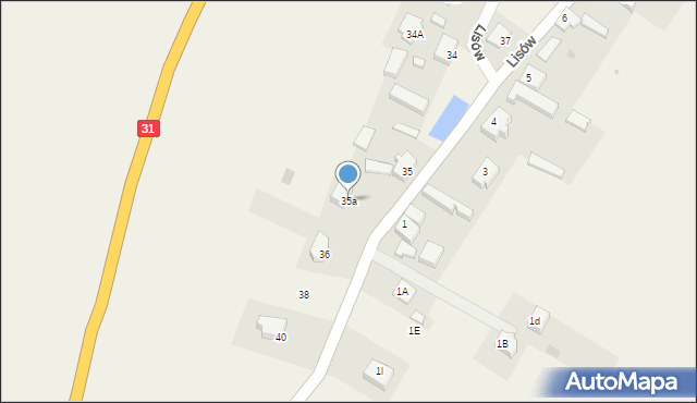 Lisów, Lisów, 35a, mapa Lisów