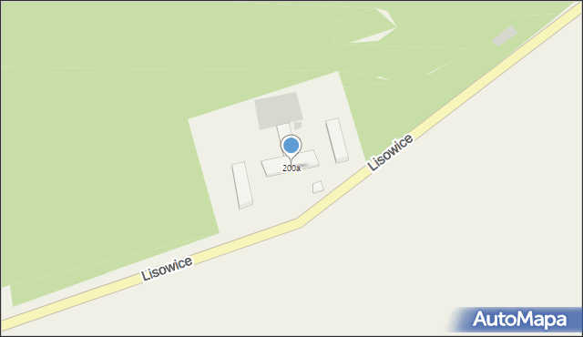 Lisowice, Lisowice, 200a, mapa Lisowice