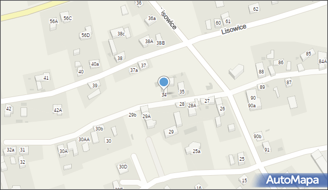 Lisowice, Lisowice, 34, mapa Lisowice