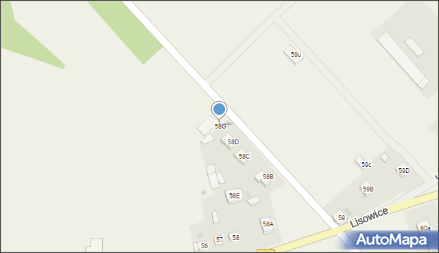 Lisowice, Lisowice, 58G, mapa Lisowice