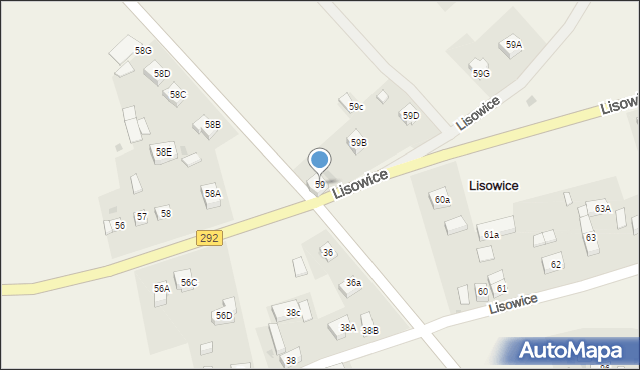 Lisowice, Lisowice, 59, mapa Lisowice