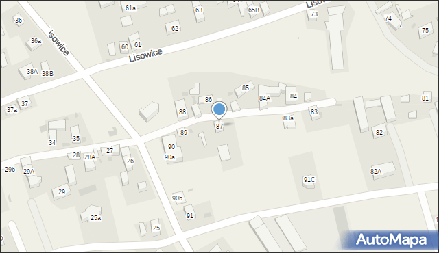 Lisowice, Lisowice, 87, mapa Lisowice