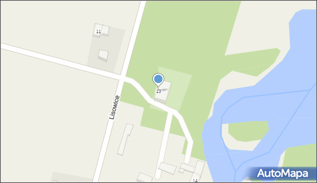 Lisowice, Lisowice, 13, mapa Lisowice