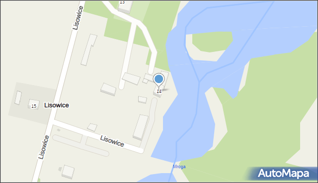Lisowice, Lisowice, 14, mapa Lisowice