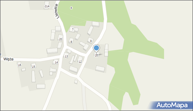 Lisowice, Lisowice, 10, mapa Lisowice