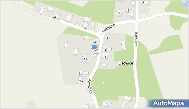 Lisowice, Lisowice, 22, mapa Lisowice