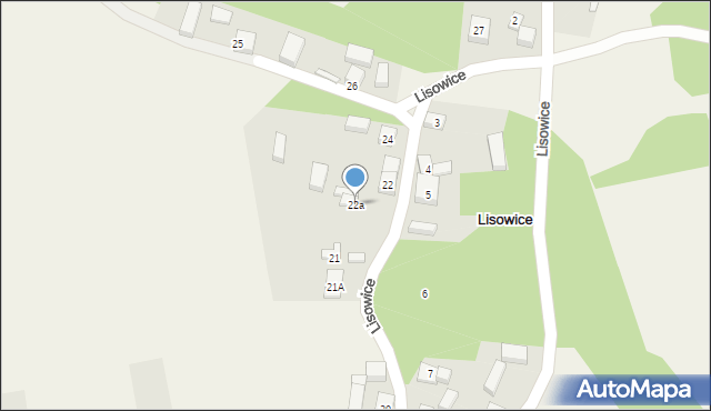 Lisowice, Lisowice, 22a, mapa Lisowice