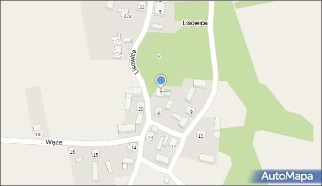 Lisowice, Lisowice, 7, mapa Lisowice
