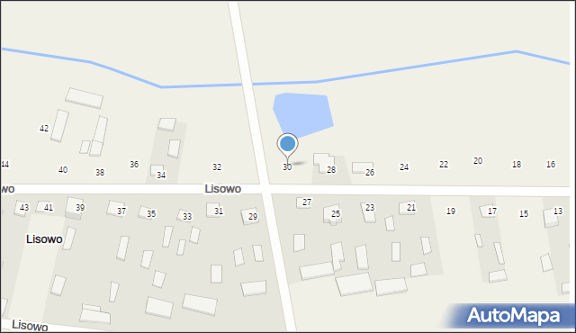 Lisowo, Lisowo, 30, mapa Lisowo