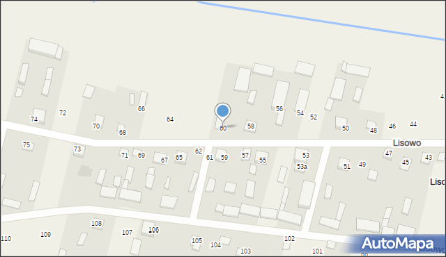 Lisowo, Lisowo, 60, mapa Lisowo