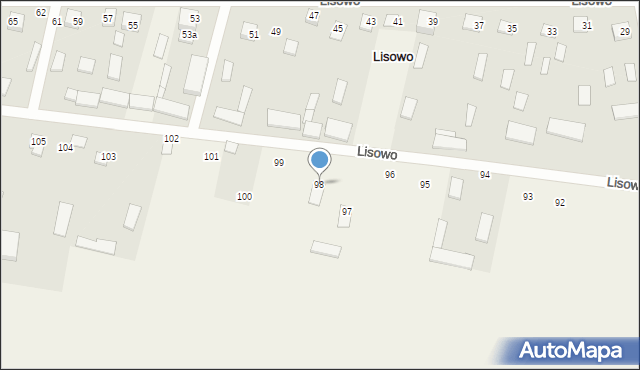 Lisowo, Lisowo, 98, mapa Lisowo