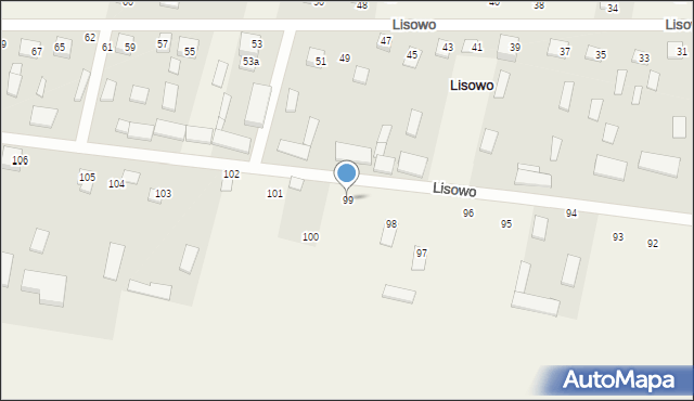 Lisowo, Lisowo, 99, mapa Lisowo