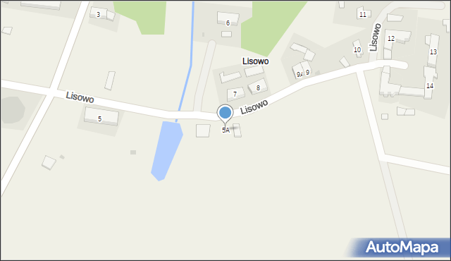 Lisowo, Lisowo, 5A, mapa Lisowo