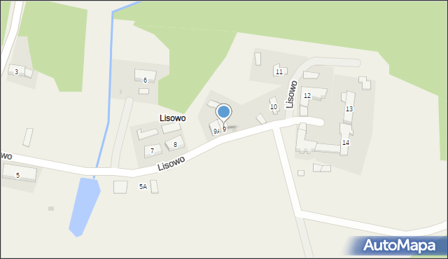 Lisowo, Lisowo, 9, mapa Lisowo