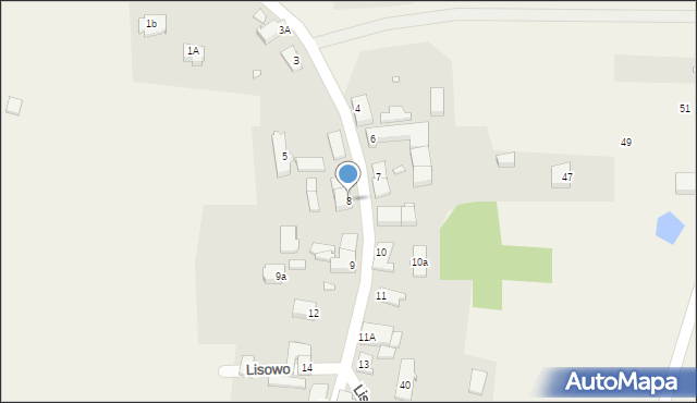 Lisowo, Lisowo, 8, mapa Lisowo