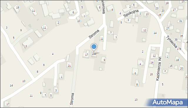 Liszki, Liszki, 249, mapa Liszki