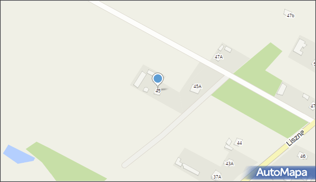 Liszna, Liszna, 45, mapa Liszna