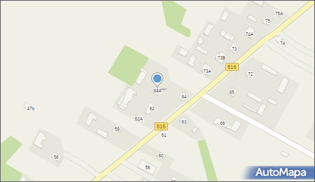 Liszna, Liszna, 64A, mapa Liszna