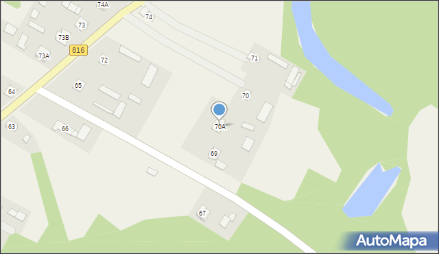 Liszna, Liszna, 70A, mapa Liszna