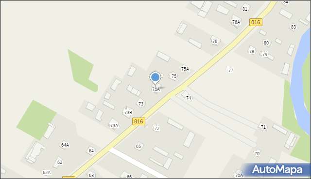 Liszna, Liszna, 74A, mapa Liszna