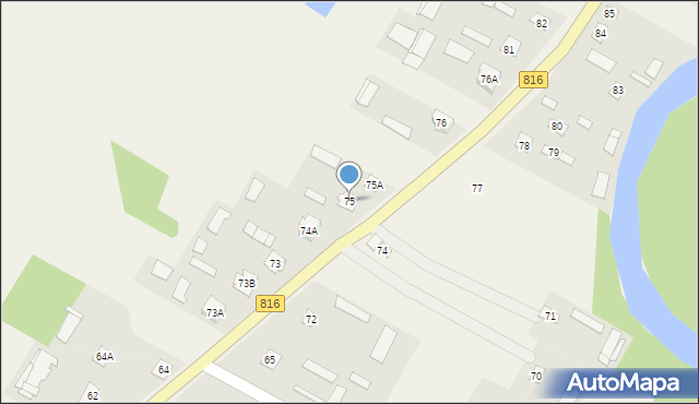 Liszna, Liszna, 75, mapa Liszna