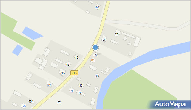 Liszna, Liszna, 85, mapa Liszna