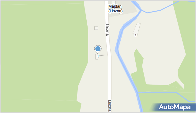 Liszna, Liszna, 1, mapa Liszna