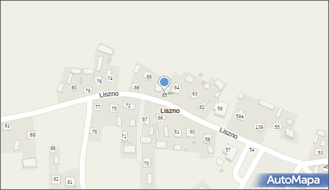 Liszno, Liszno, 65, mapa Liszno