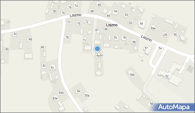 Liszno, Liszno, 70, mapa Liszno