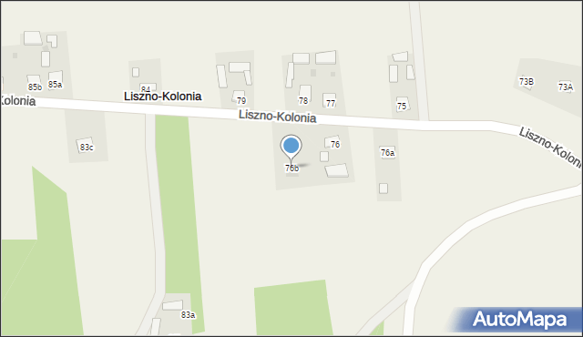 Liszno-Kolonia, Liszno-Kolonia, 76b, mapa Liszno-Kolonia