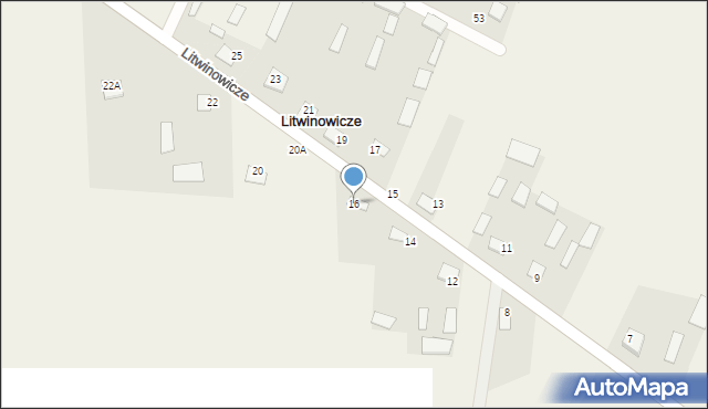 Litwinowicze, Litwinowicze, 16, mapa Litwinowicze