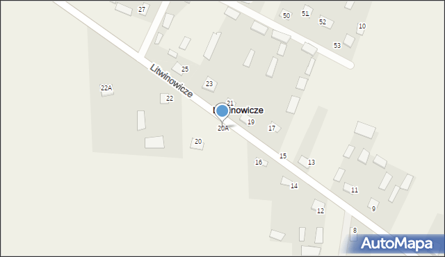 Litwinowicze, Litwinowicze, 20A, mapa Litwinowicze