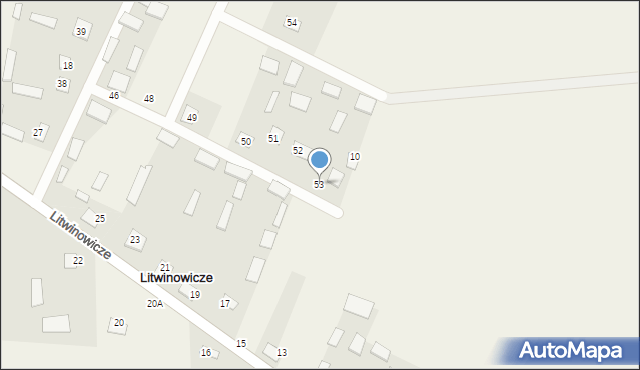 Litwinowicze, Litwinowicze, 53, mapa Litwinowicze