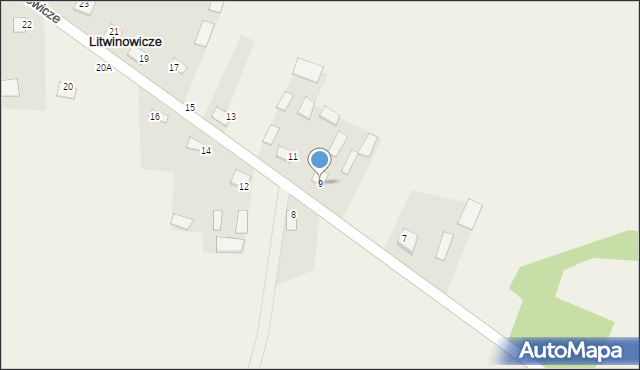 Litwinowicze, Litwinowicze, 9, mapa Litwinowicze