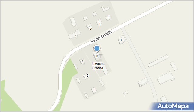 Liwcze Osada, Liwcze Osada, 8, mapa Liwcze Osada
