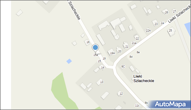 Liwki Szlacheckie, Liwki Szlacheckie, 15a, mapa Liwki Szlacheckie