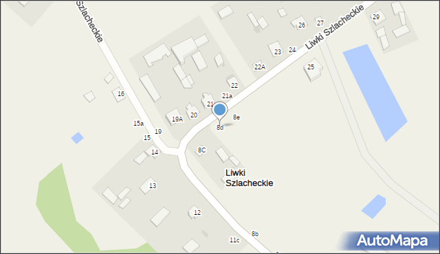 Liwki Szlacheckie, Liwki Szlacheckie, 8d, mapa Liwki Szlacheckie
